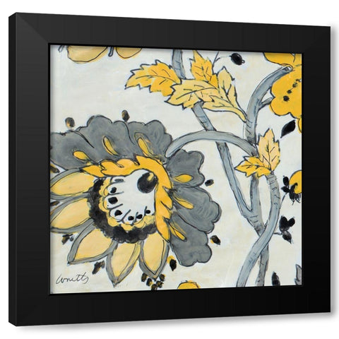 Gray Berry Cherry Way Black Modern Wood Framed Art Print by Loreth, Lanie