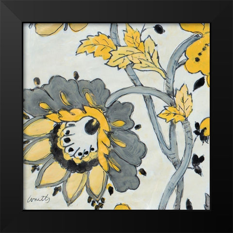 Gray Berry Cherry Way Black Modern Wood Framed Art Print by Loreth, Lanie