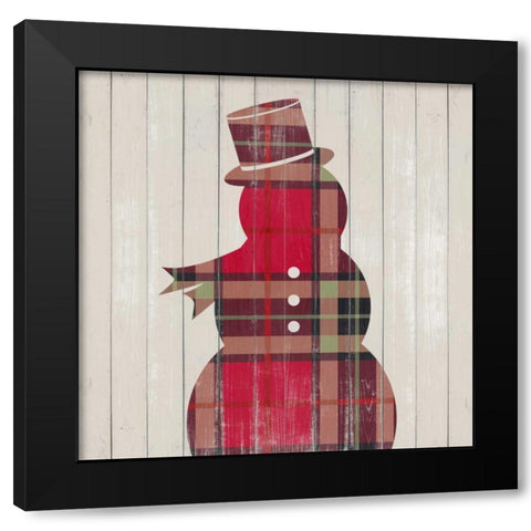 Plaid Christmas IV Black Modern Wood Framed Art Print by Studio, Sd Graphics