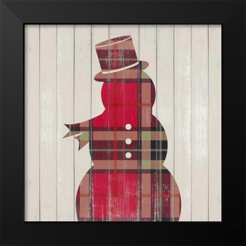 Plaid Christmas IV Black Modern Wood Framed Art Print by Studio, Sd Graphics