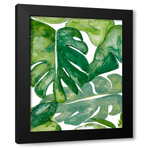 Watercolor Party III Black Modern Wood Framed Art Print with Double Matting by Papa, Kat