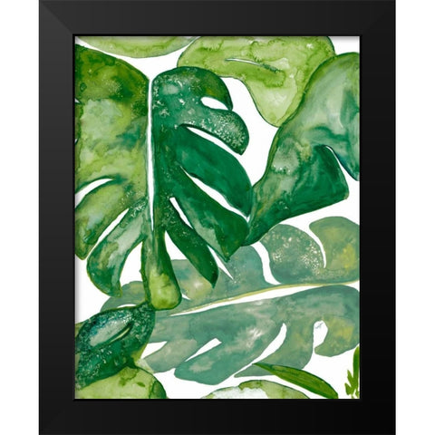 Watercolor Party III Black Modern Wood Framed Art Print by Papa, Kat