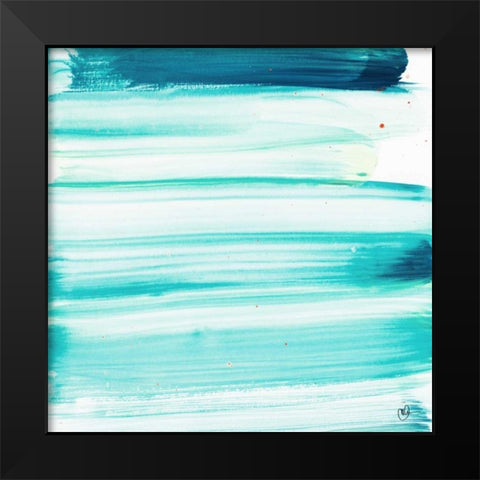 Blue Color Study I Black Modern Wood Framed Art Print by Papa, Kat