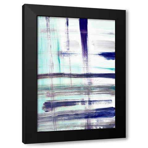 Stroke Pop Panel Black Modern Wood Framed Art Print by Papa, Kat