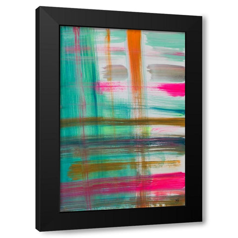 Colour Study III Black Modern Wood Framed Art Print by Papa, Kat