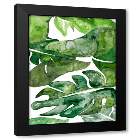 Watercolor Party II Black Modern Wood Framed Art Print with Double Matting by James, Nola