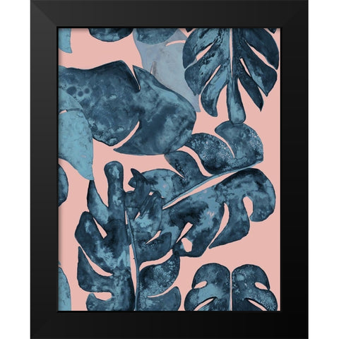 Palm Party II Black Modern Wood Framed Art Print by James, Nola