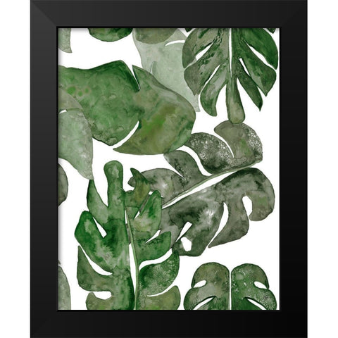 Green Plant Party III Black Modern Wood Framed Art Print by Papa, Kat