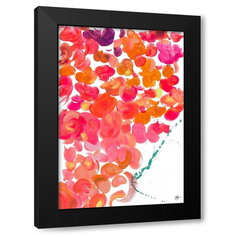Dot Garden II Black Modern Wood Framed Art Print by Papa, Kat