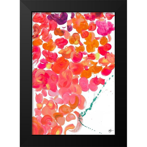 Dot Garden II Black Modern Wood Framed Art Print by Papa, Kat