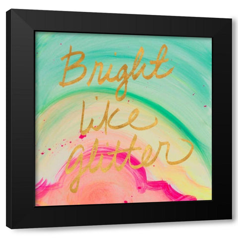 Chic Glitter II Black Modern Wood Framed Art Print by James, Nola