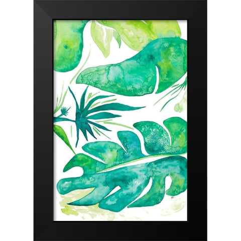 Plant Party II Black Modern Wood Framed Art Print by Papa, Kat