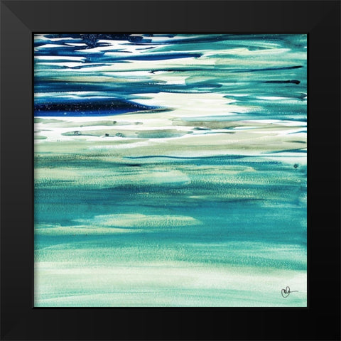 Blue Color Study II Black Modern Wood Framed Art Print by Papa, Kat