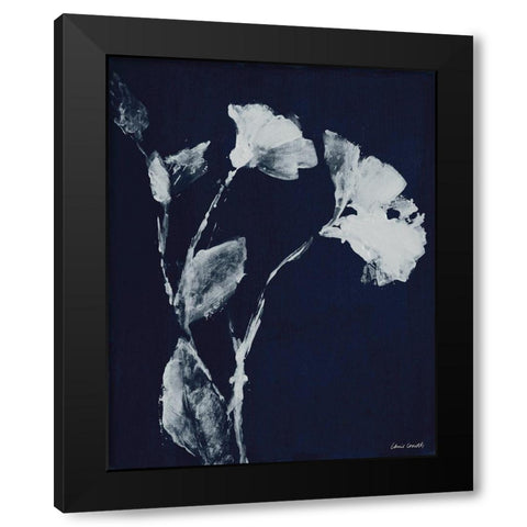 Floral Whisper In The Dark II Black Modern Wood Framed Art Print by Loreth, Lanie