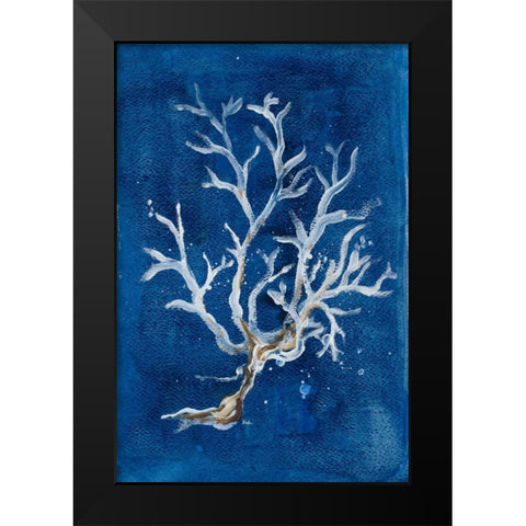 White Corals I Black Modern Wood Framed Art Print by Pinto, Patricia