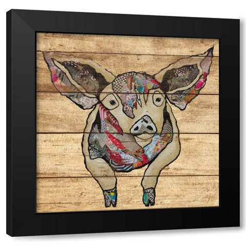 Farm Collage on Wood I  Black Modern Wood Framed Art Print with Double Matting by Ritter, Gina