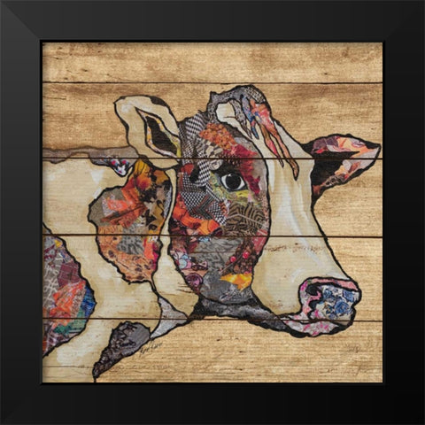 Farm Collage On Wood II Black Modern Wood Framed Art Print by Ritter, Gina
