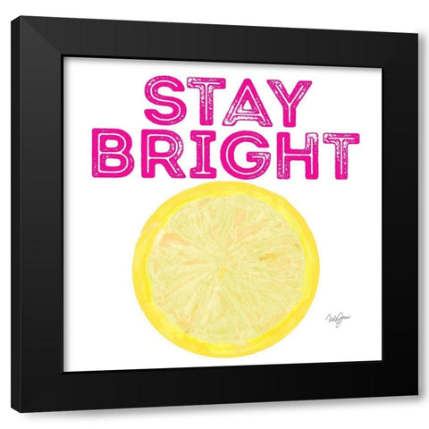 Stay Bright Black Modern Wood Framed Art Print with Double Matting by James, Nola