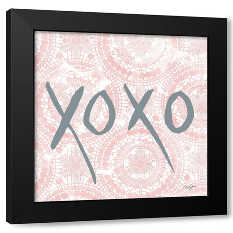 Boho XOXO Black Modern Wood Framed Art Print by James, Nola