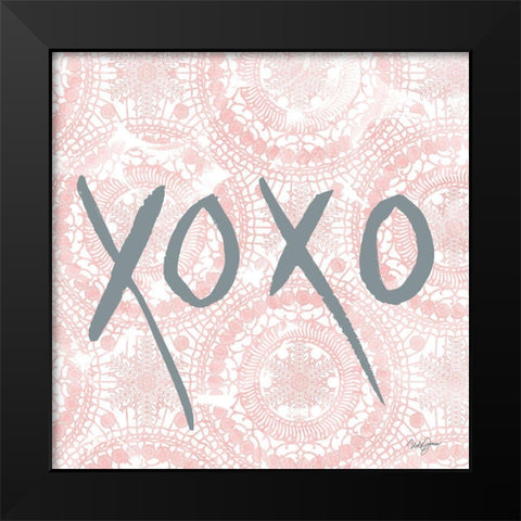 Boho XOXO Black Modern Wood Framed Art Print by James, Nola