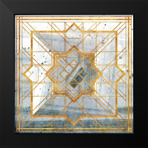 Deco Square I Black Modern Wood Framed Art Print by Papa, Kat