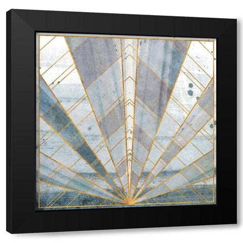Deco Square II Black Modern Wood Framed Art Print by Papa, Kat