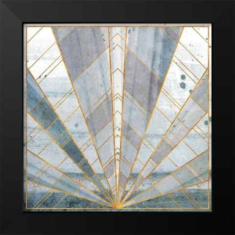 Deco Square II Black Modern Wood Framed Art Print by Papa, Kat