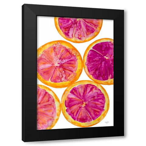 Fruit Punch I Black Modern Wood Framed Art Print by James, Nola