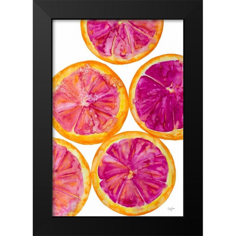 Fruit Punch I Black Modern Wood Framed Art Print by James, Nola