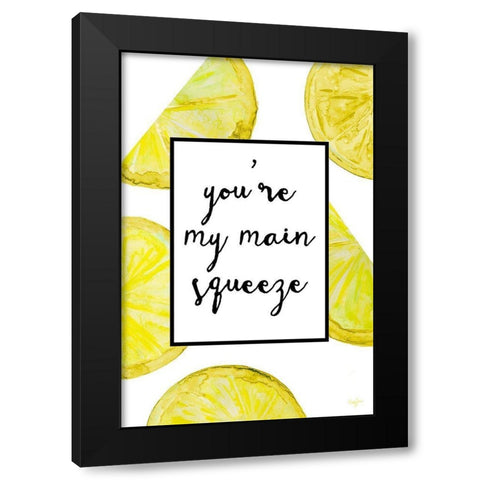 Main Squeeze Black Modern Wood Framed Art Print by James, Nola