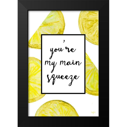 Main Squeeze Black Modern Wood Framed Art Print by James, Nola
