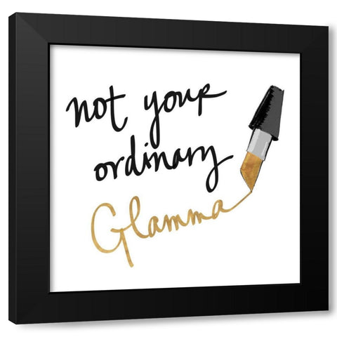Not Your Ordinary Glamma Black Modern Wood Framed Art Print with Double Matting by SD Graphics Studio