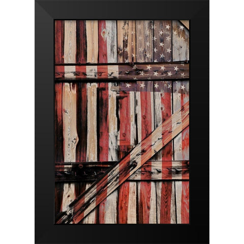 All American Fence Black Modern Wood Framed Art Print by Peck, Gail