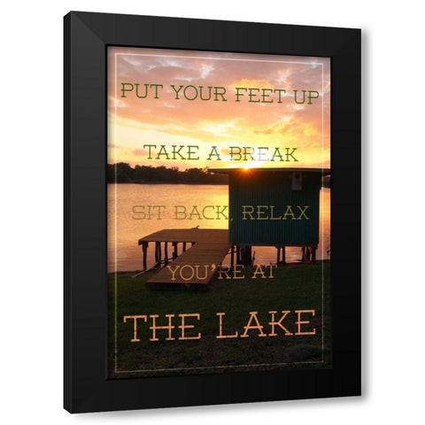 The Lake Black Modern Wood Framed Art Print with Double Matting by Peck, Gail