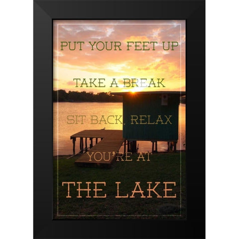 The Lake Black Modern Wood Framed Art Print by Peck, Gail