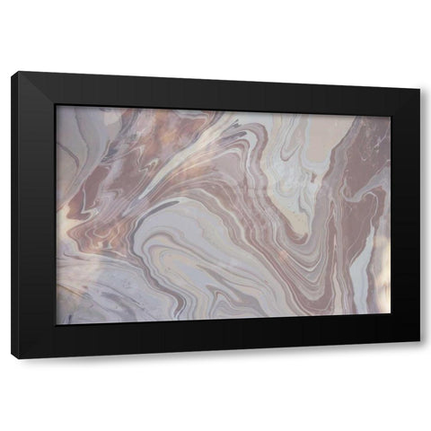 Purple Marbling Black Modern Wood Framed Art Print with Double Matting by Peck, Gail