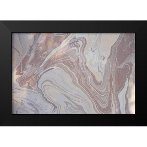 Purple Marbling Black Modern Wood Framed Art Print by Peck, Gail