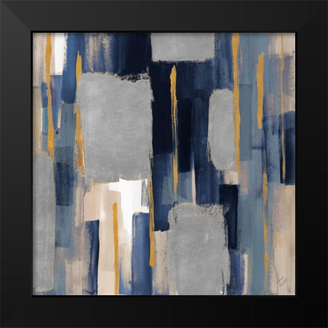 Indigo Woodlands II Black Modern Wood Framed Art Print by Loreth, Lanie