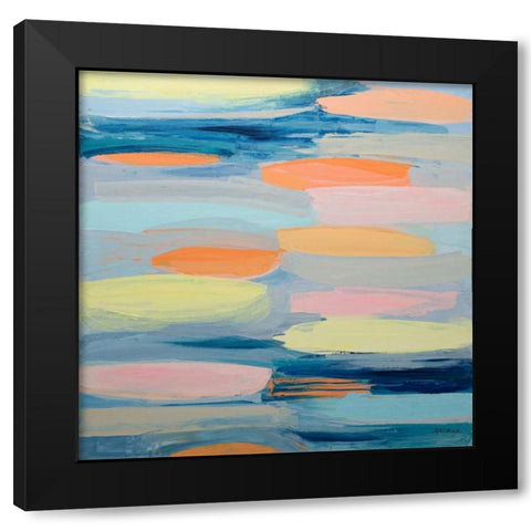 Just Peachy Black Modern Wood Framed Art Print by Coolick, Ann Marie