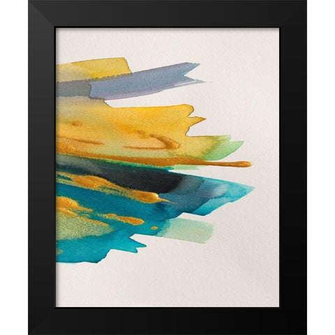 Amber Gold Vertical II Black Modern Wood Framed Art Print by Loreth, Lanie