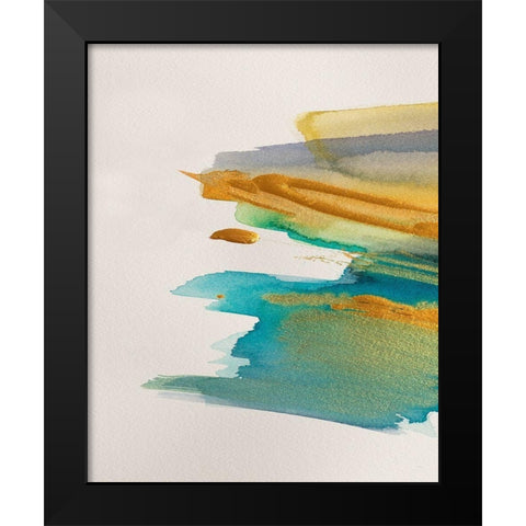 Amber Gold Vertical I Black Modern Wood Framed Art Print by Loreth, Lanie