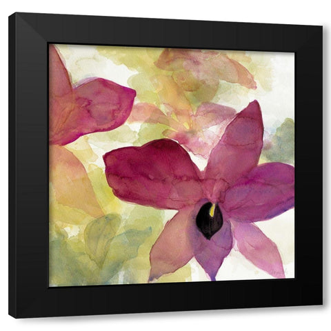 Beautiful and Peace Orchid II Black Modern Wood Framed Art Print by Loreth, Lanie