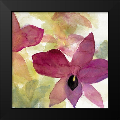 Beautiful and Peace Orchid II Black Modern Wood Framed Art Print by Loreth, Lanie