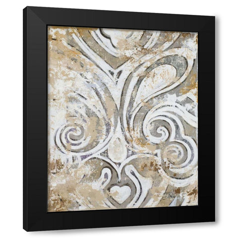 Antique Ornaments Black Modern Wood Framed Art Print with Double Matting by Pinto, Patricia
