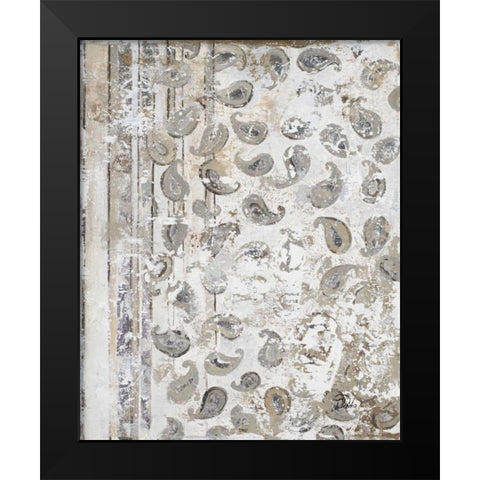 Antique Paisley Black Modern Wood Framed Art Print by Pinto, Patricia