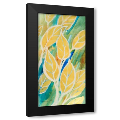 Swaying Leaves I Black Modern Wood Framed Art Print by Loreth, Lanie