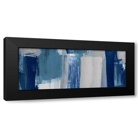 Blue Perspective Panel Black Modern Wood Framed Art Print by Loreth, Lanie