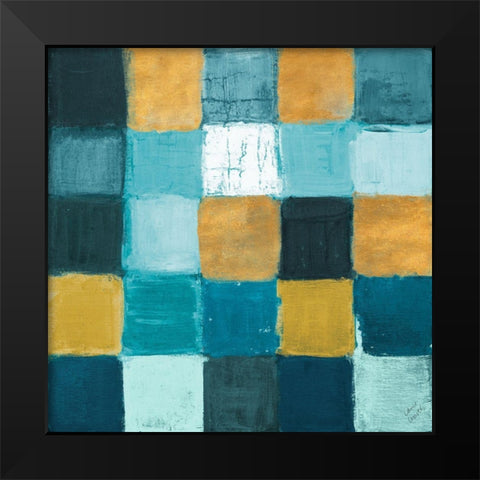 Teal and Gold Rural Facade II Black Modern Wood Framed Art Print by Loreth, Lanie