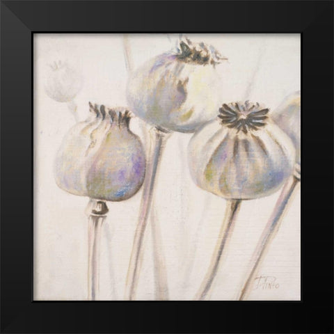 Poppy Seeds I Black Modern Wood Framed Art Print by Pinto, Patricia