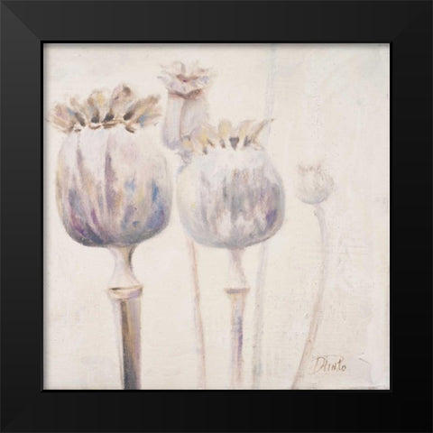 Poppy Seeds II Black Modern Wood Framed Art Print by Pinto, Patricia